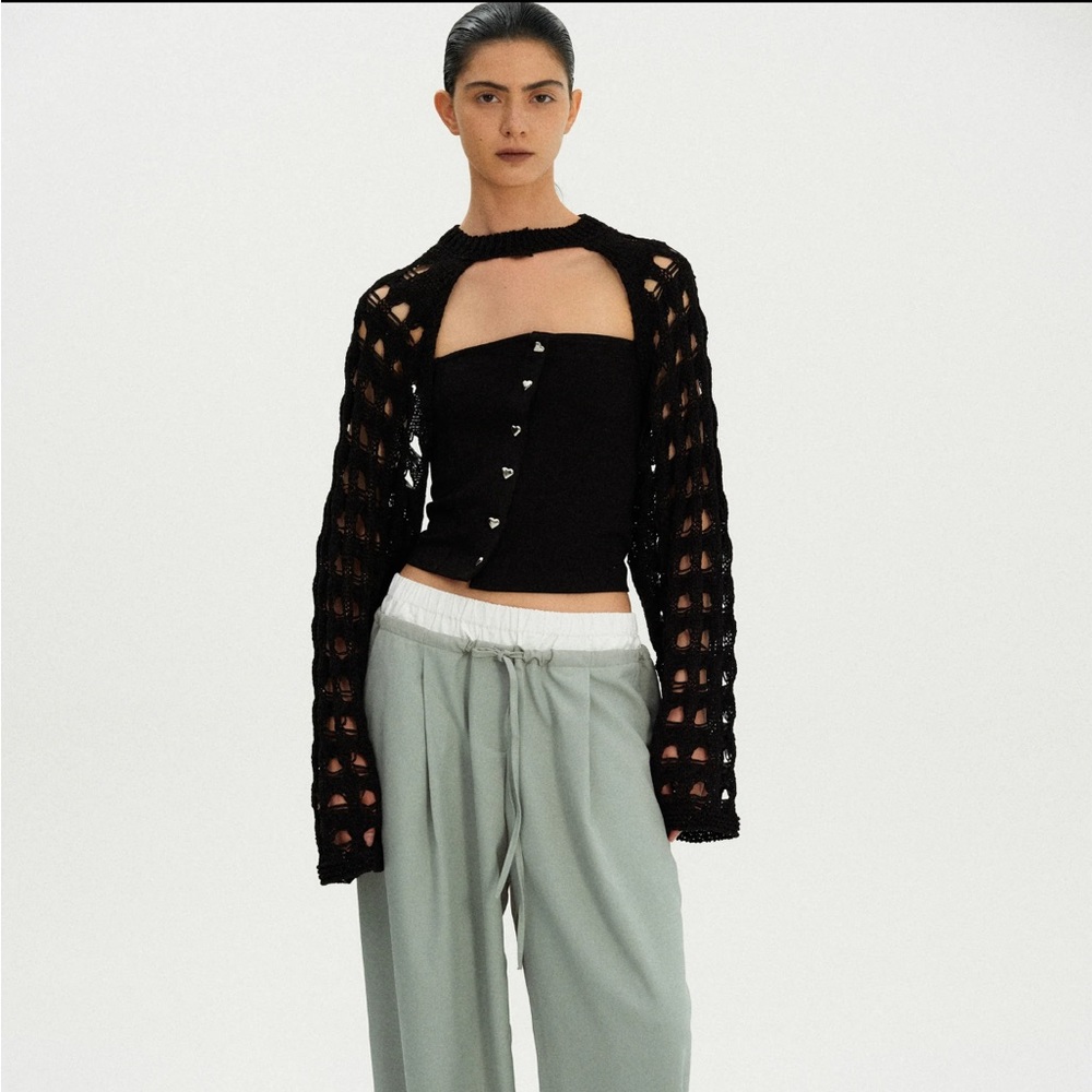 Source Unknown Crochet Stirrup Sweater Sleeves - image 2